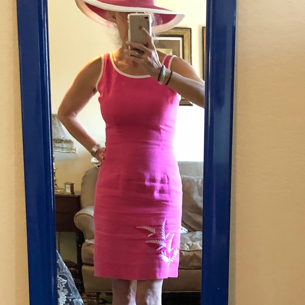 Althusser linen embroidered dress size 8